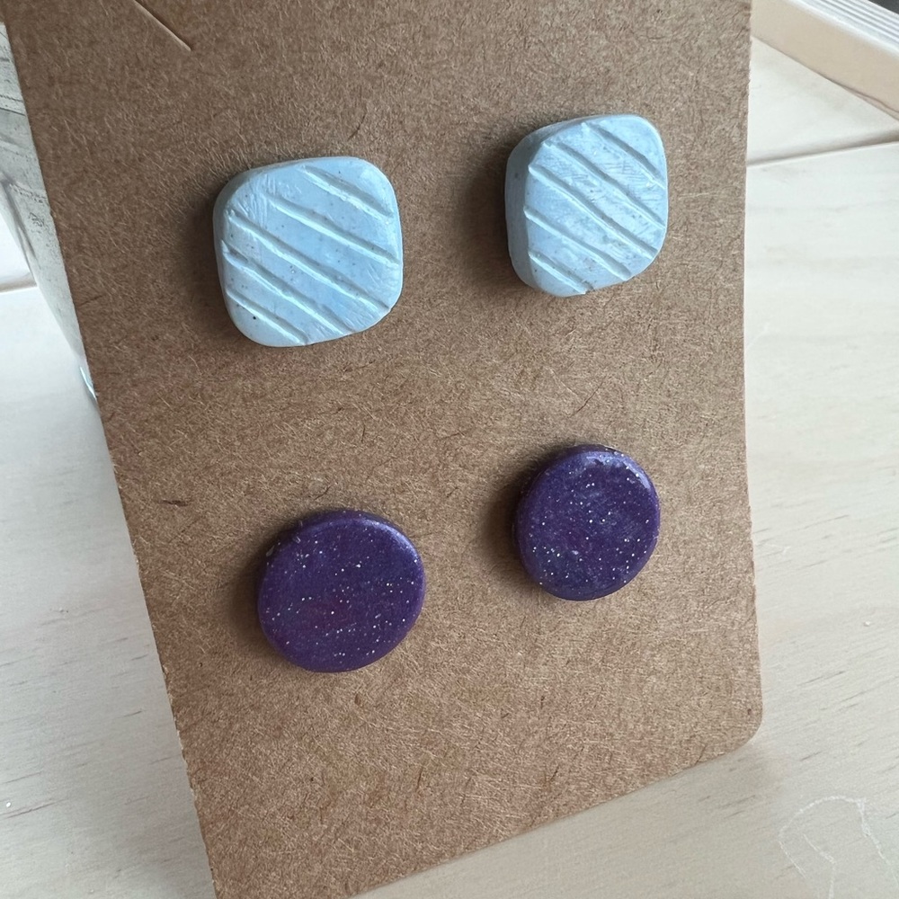 Polymer Clay Earring Studs